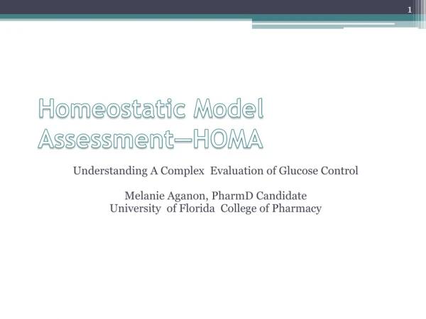 Homeostatic Model Assessment—HOMA