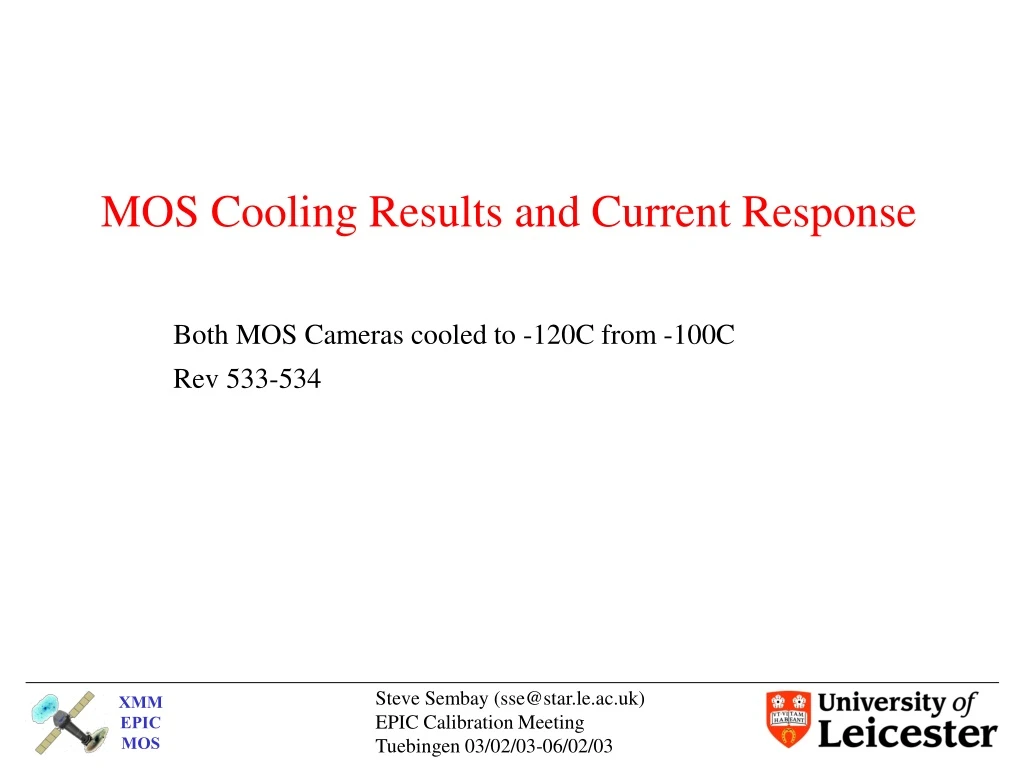 mos cooling results and current response