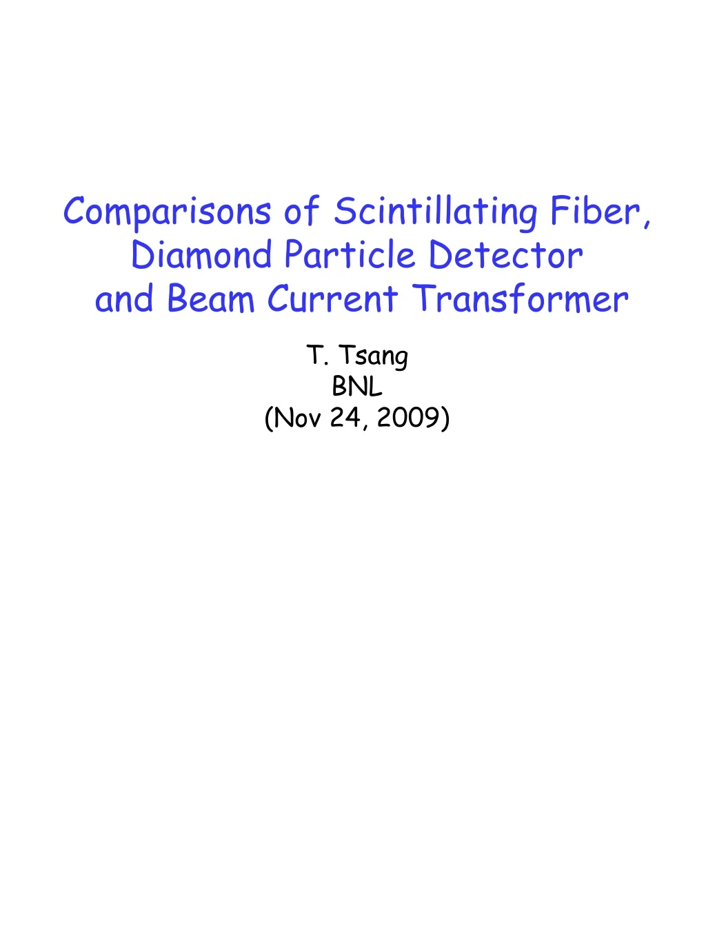 comparisons of scintillating fiber diamond