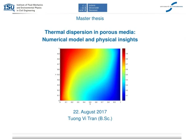 Master thesis Thermal dispersion in porous media: Numerical model and physical insights