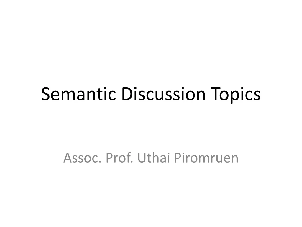 semantic discussion topics