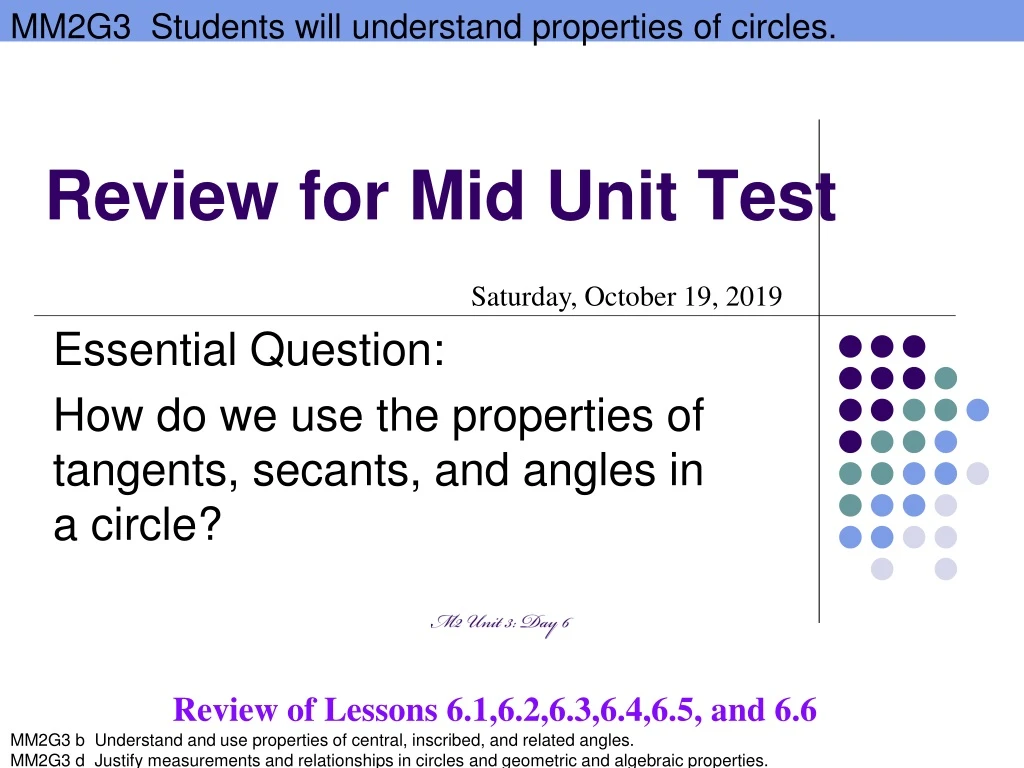 review for mid unit test