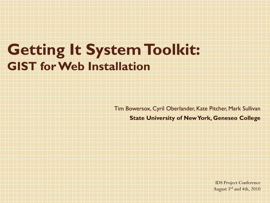 getting it system toolkit gist for web installation