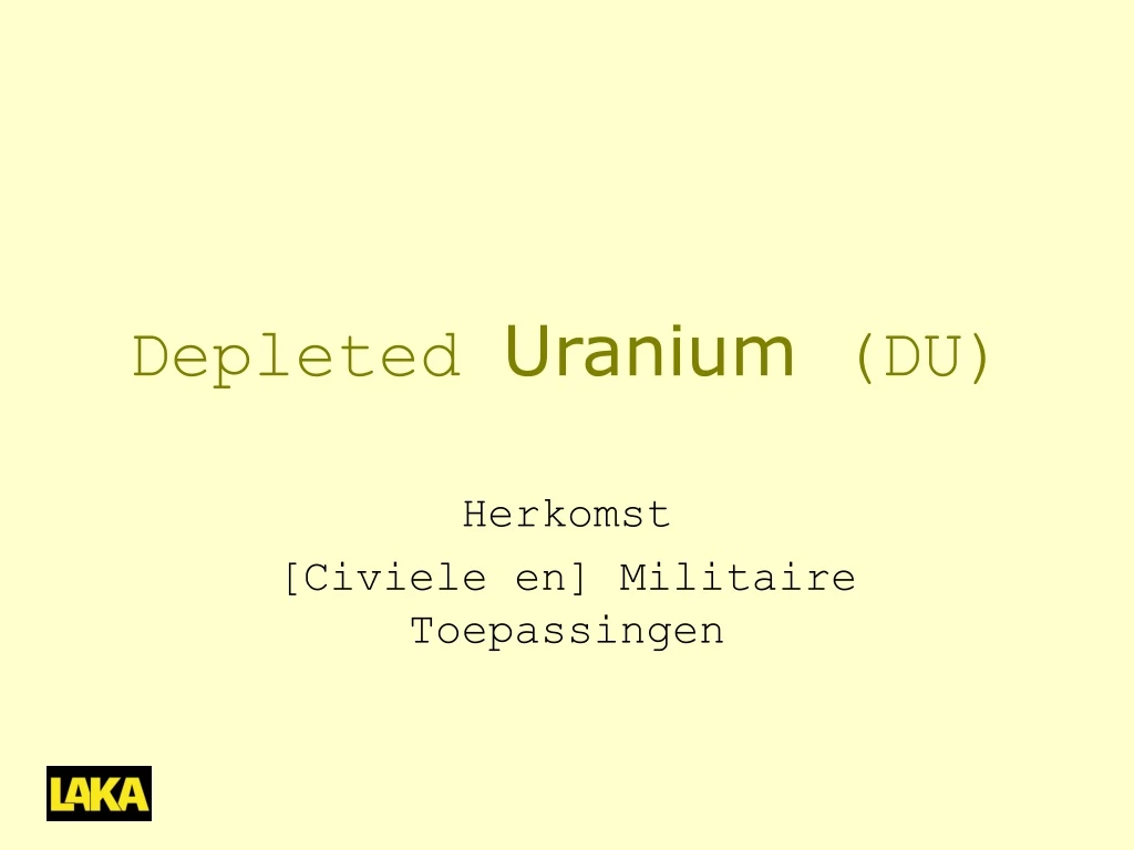 depleted uranium du