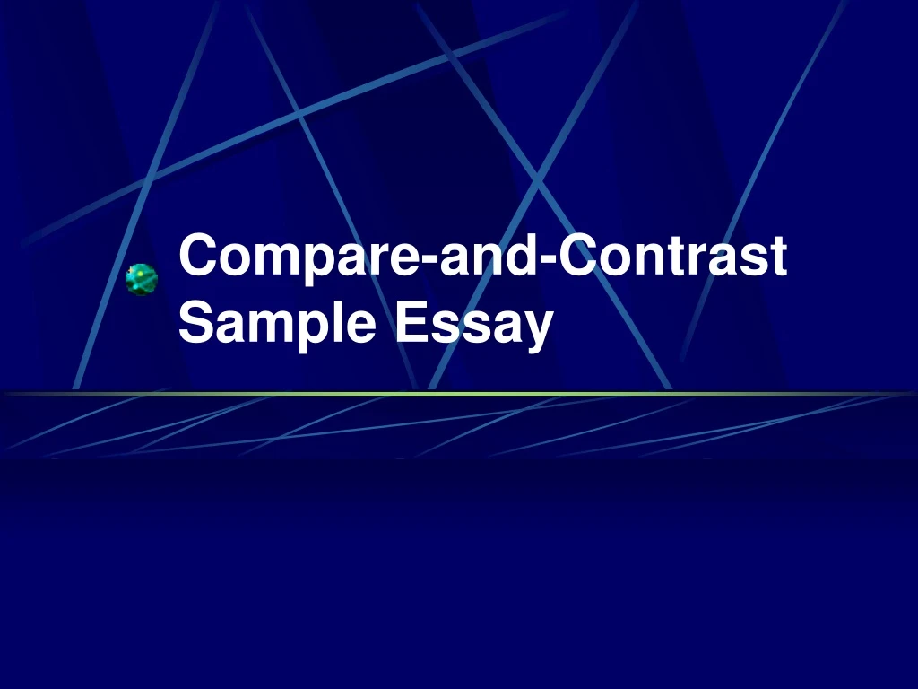 compare and contrast sample essay