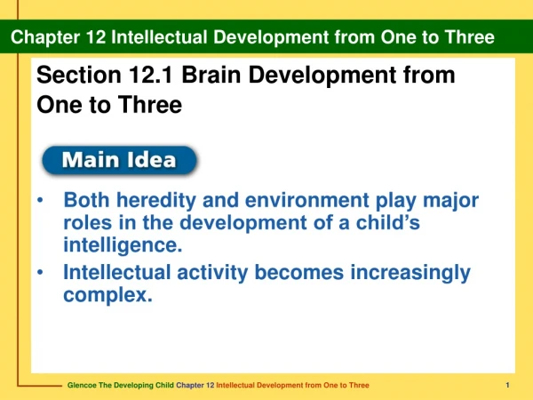 Section 12.1 Brain Development from One to Three