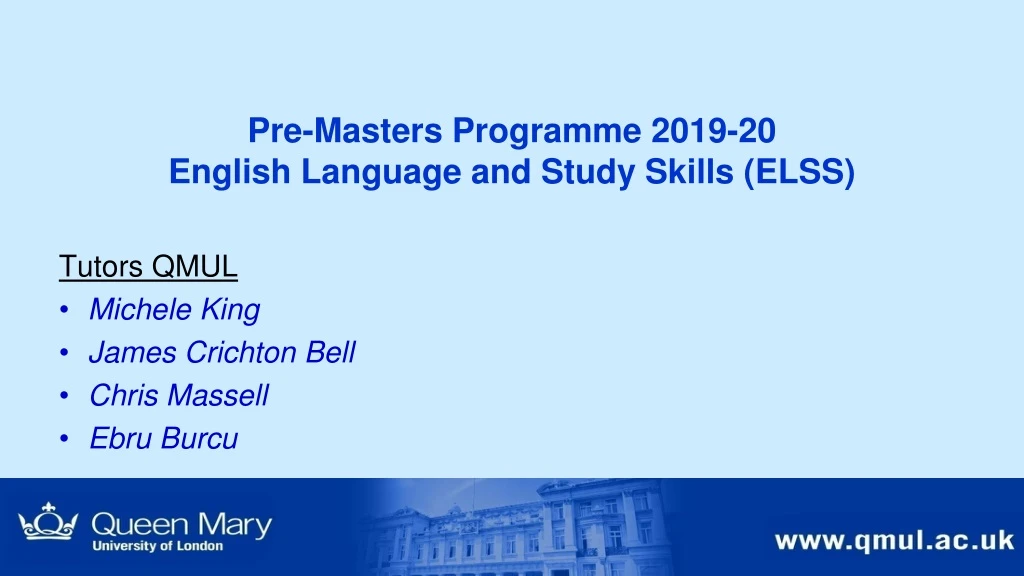 pre masters programme 2019 20 english language