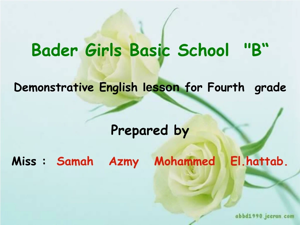 bader girls basic school b demonstrative english