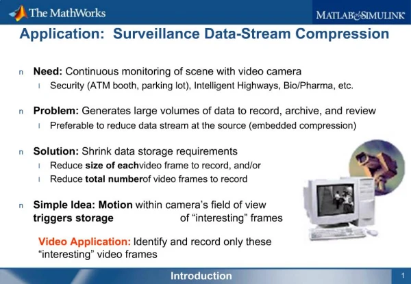 Application: Surveillance Data-Stream Compression