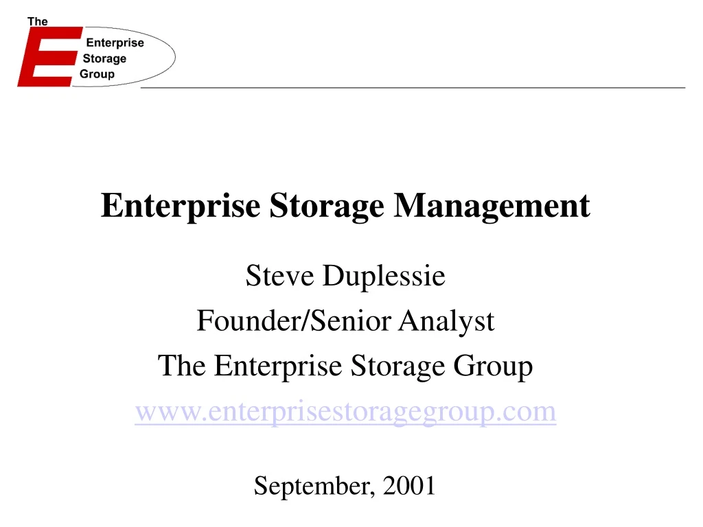 enterprise storage management