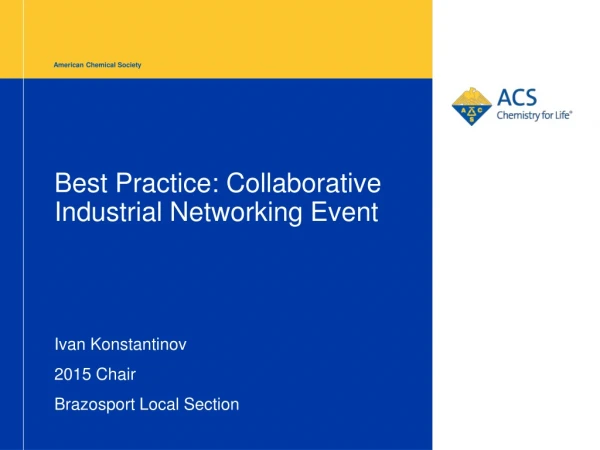 Best Practice: Collaborative Industrial Networking Event