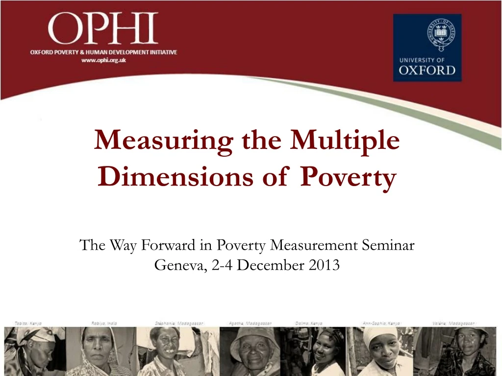 measuring the multiple dimensions of poverty