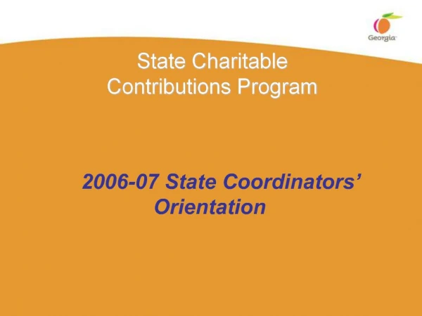 State Charitable Contributions Program
