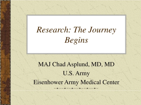 Research: The Journey Begins