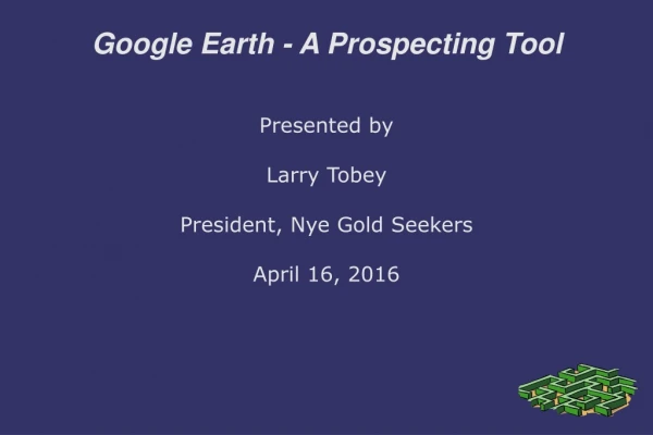 Google Earth - A Prospecting Tool