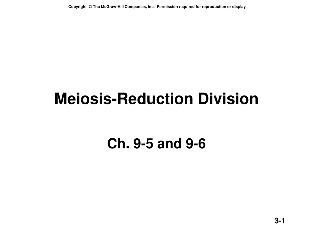 meiosis reduction division