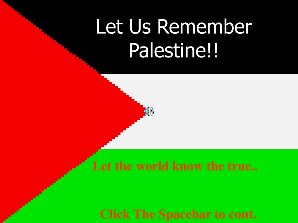 let us remember palestine