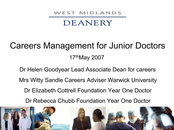 Careers Management for Junior Doctors 17th May 2007