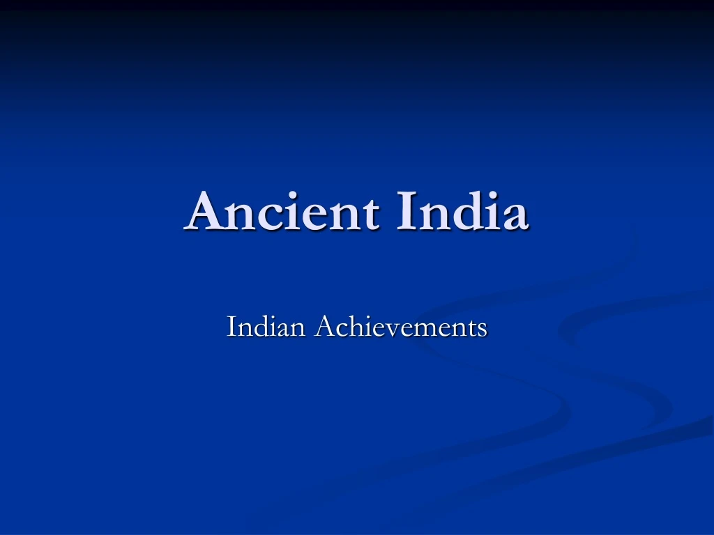 ancient india