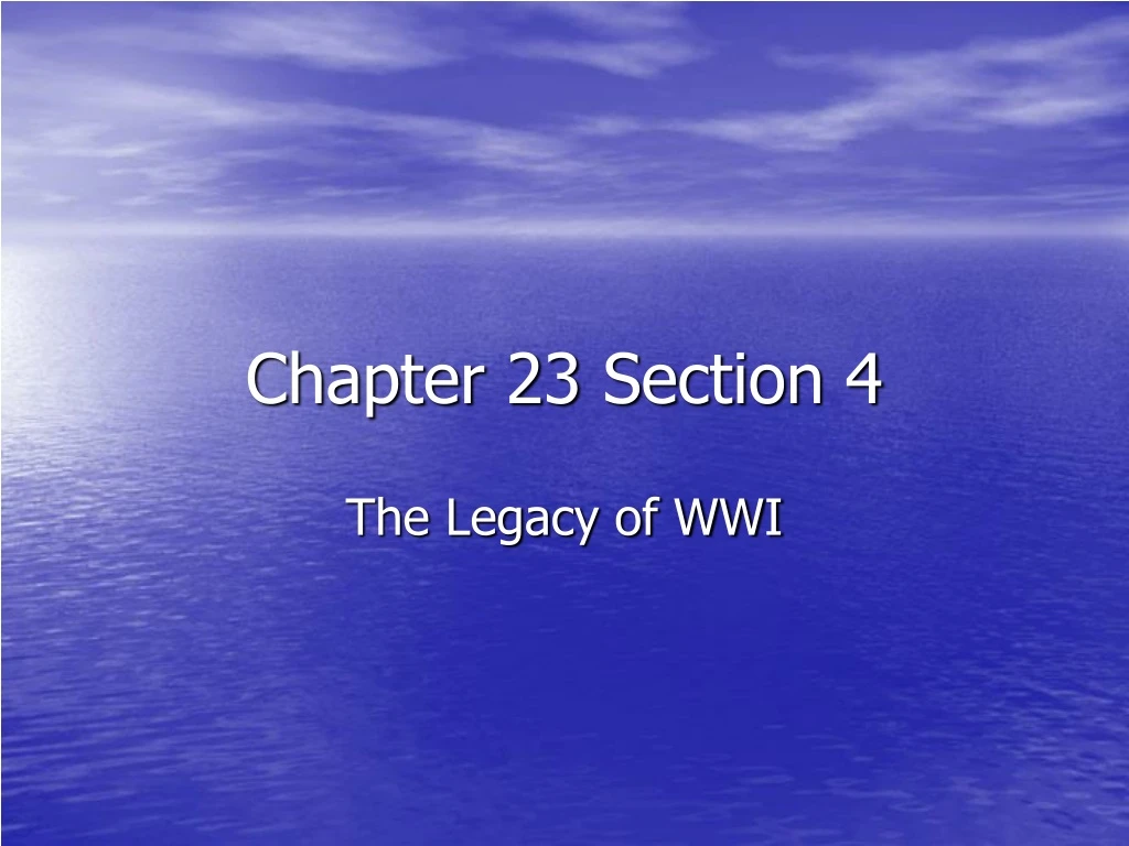 chapter 23 section 4