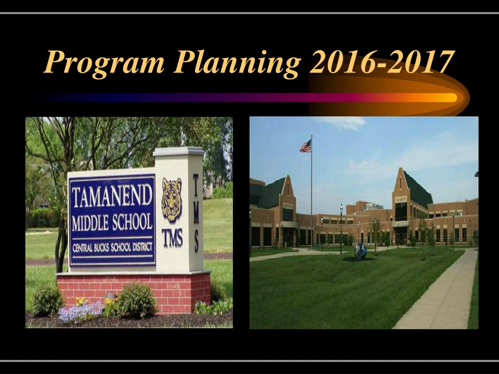 program planning 2016 2017