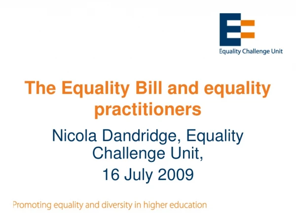 The Equality Bill and equality practitioners