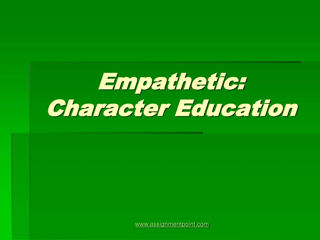 empathetic character education