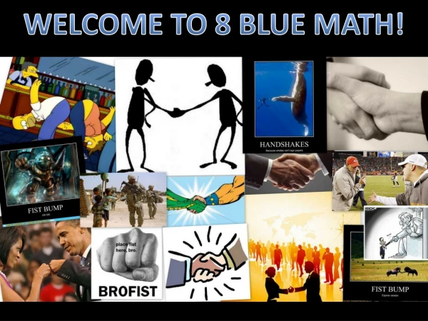 WELCOME TO 8 BLUE MATH!