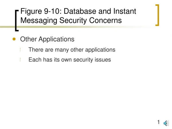 Figure 9-10: Database and Instant Messaging Security Concerns