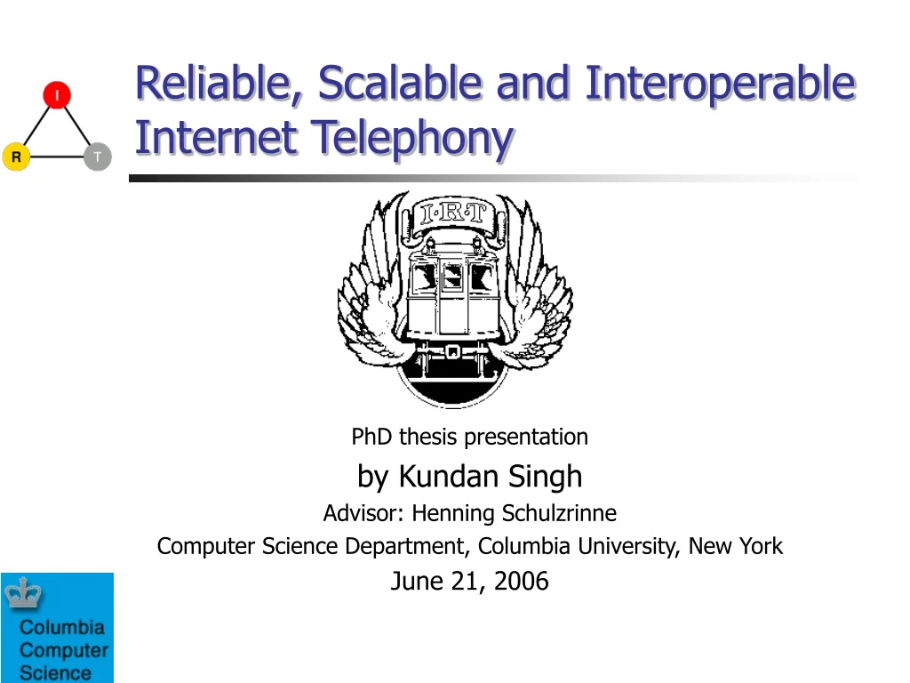 reliable scalable and interoperable internet telephony