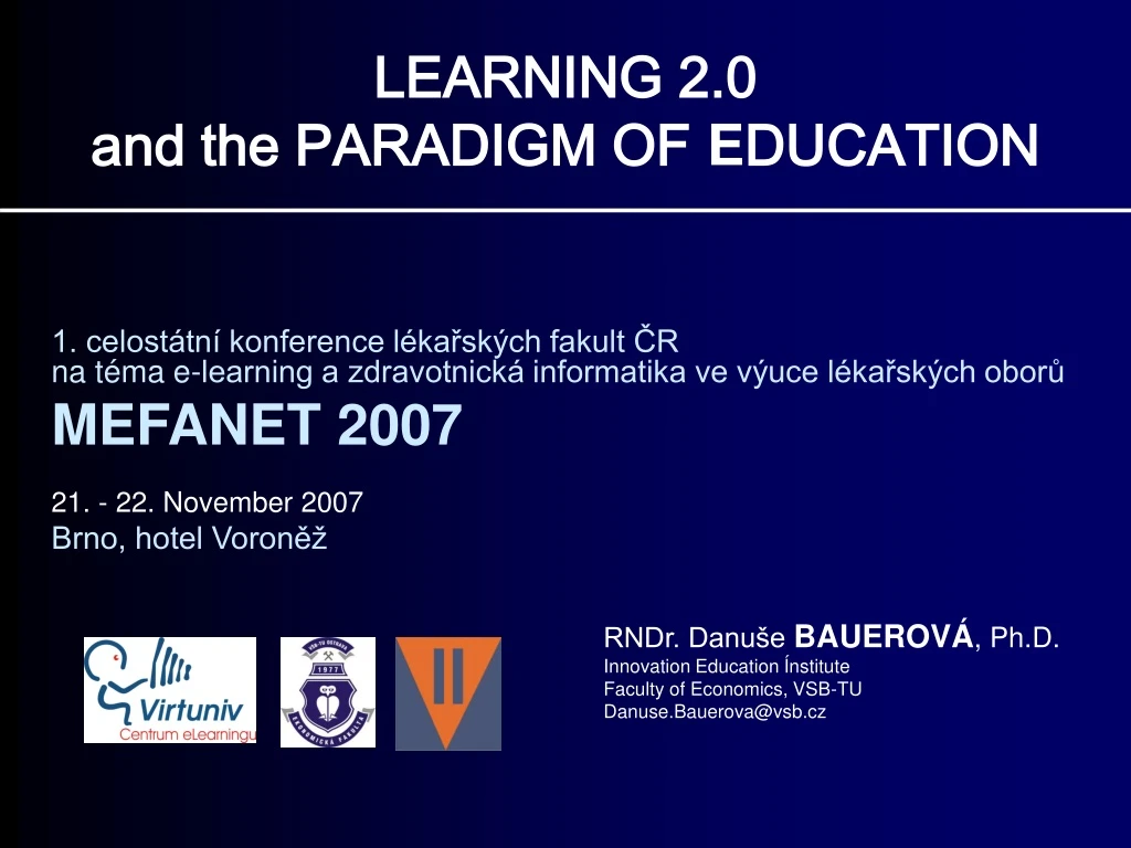 learning 2 0 and the paradigm of e ducation
