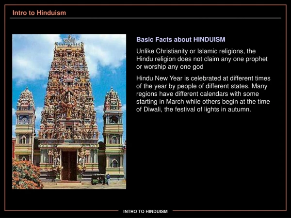Basic Facts about HINDUISM
