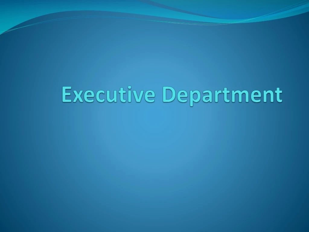 executive department