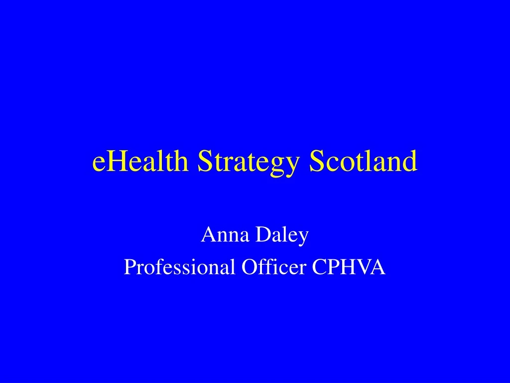 ehealth strategy scotland