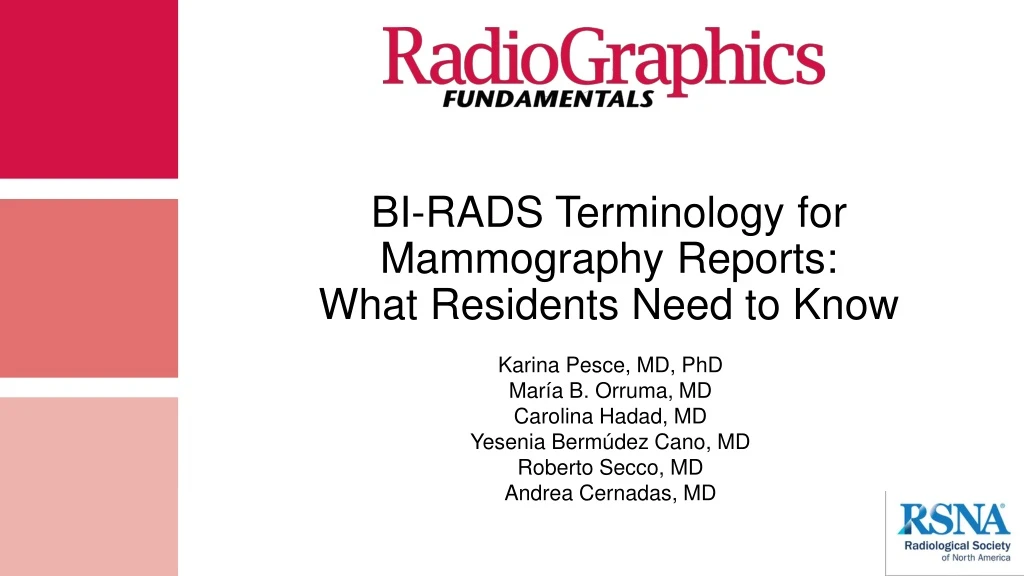 bi rads terminology for mammography reports what