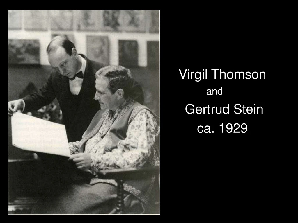 virgil thomson and gertrud stein ca 1929