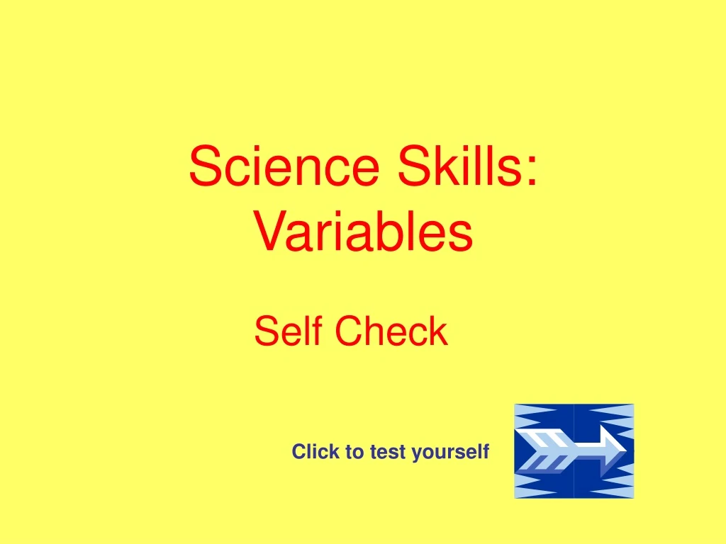 science skills variables