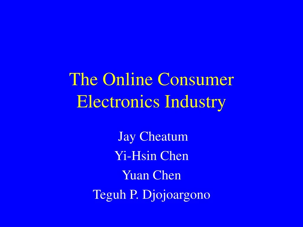 the online consumer electronics industry