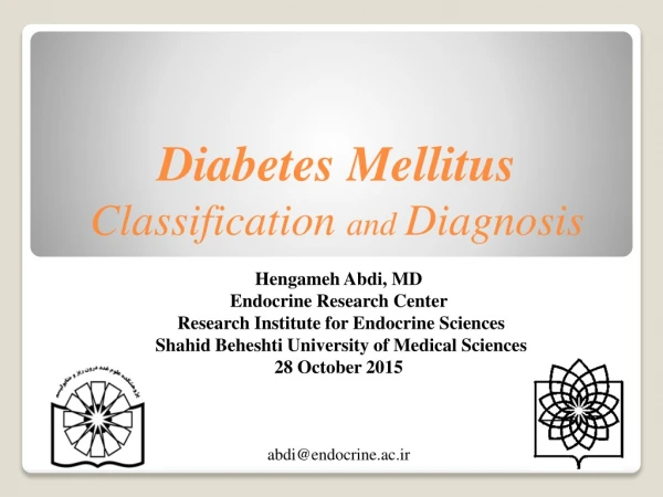 Diabetes Mellitus Classification and Diagnosis