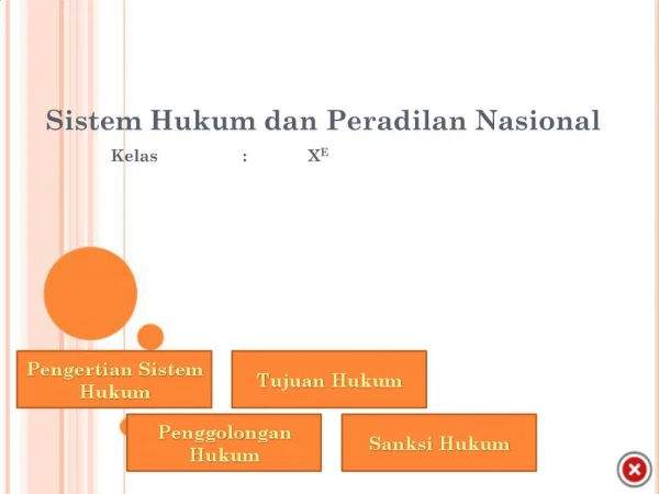 Sistem Hukum dan Peradilan Nasional Indonesia