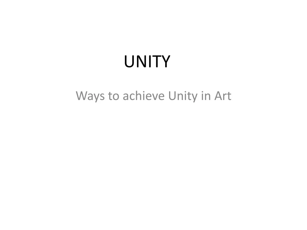 unity