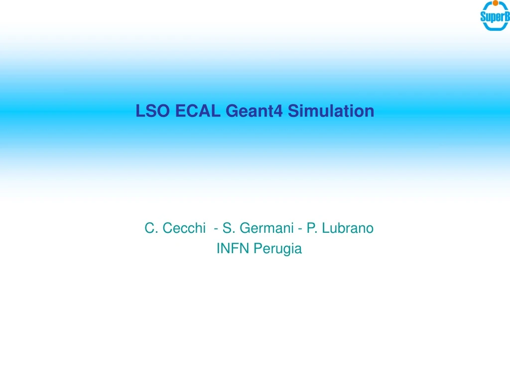 lso ecal geant4 simulation