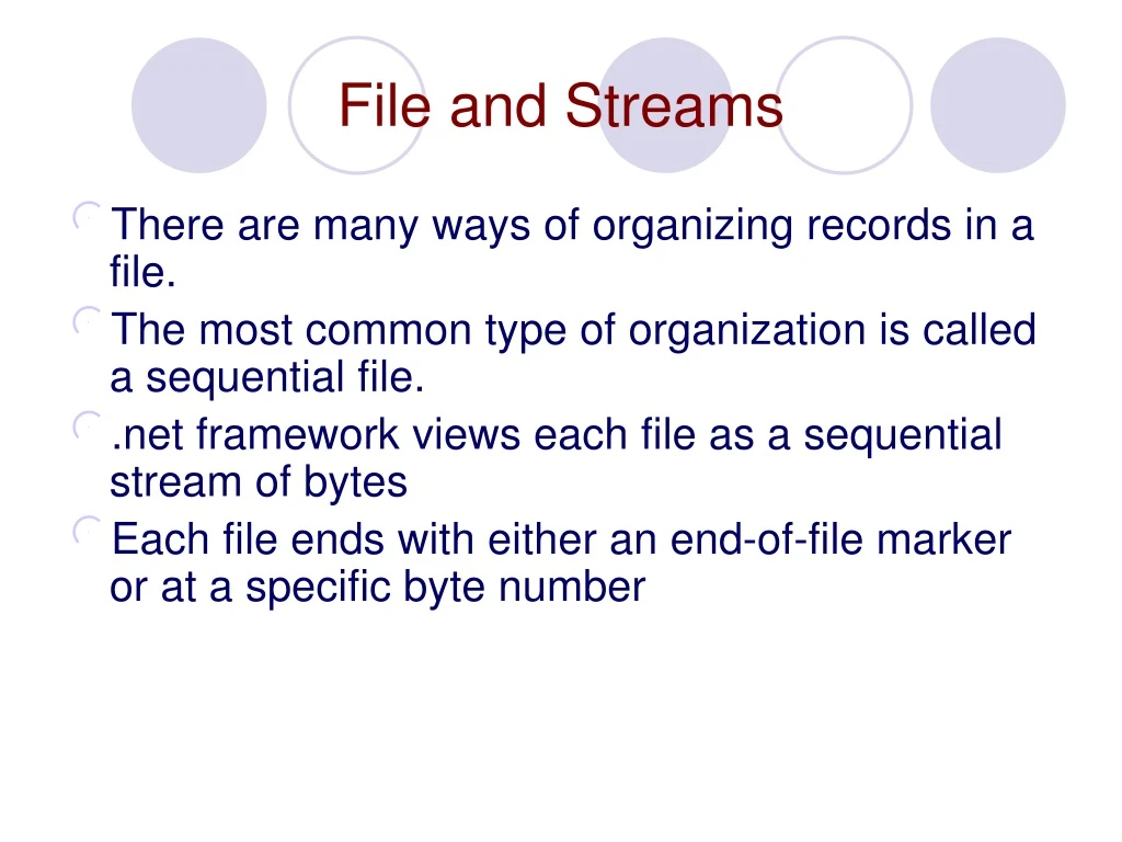file and streams