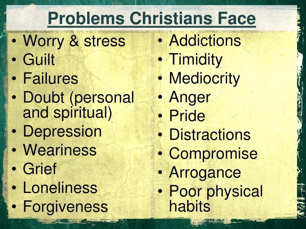 problems christians face