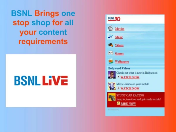 BSNL Brings one stop shop for all your content requirements
