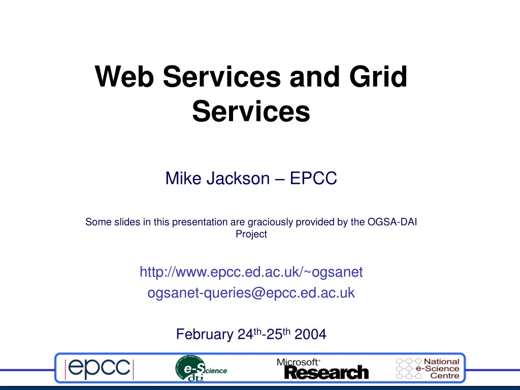 web services and grid services