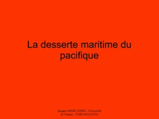 La desserte maritime du pacifique - slide 1