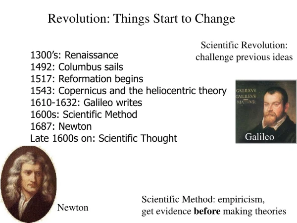 Revolution: Things Start to Change