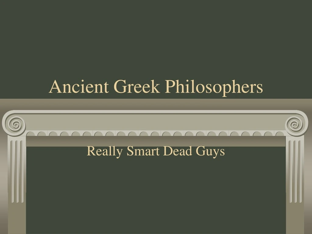 ancient greek philosophers