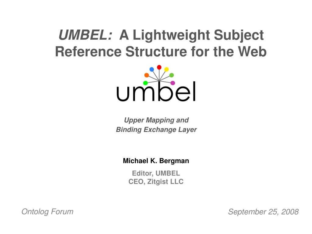 umbel a lightweight subject reference structure